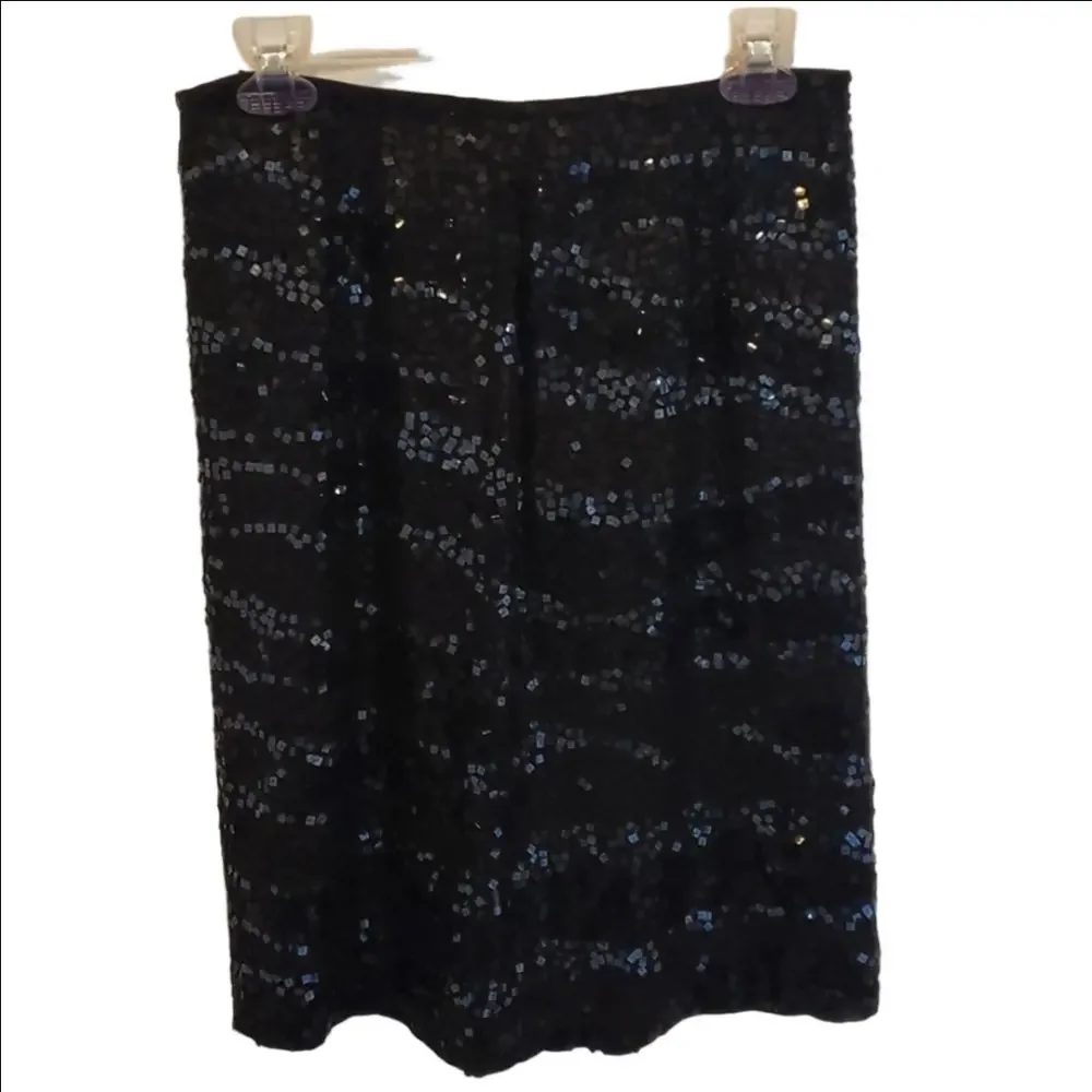 Antonio Melani silk mini sequin skirt with zipper closure size 6